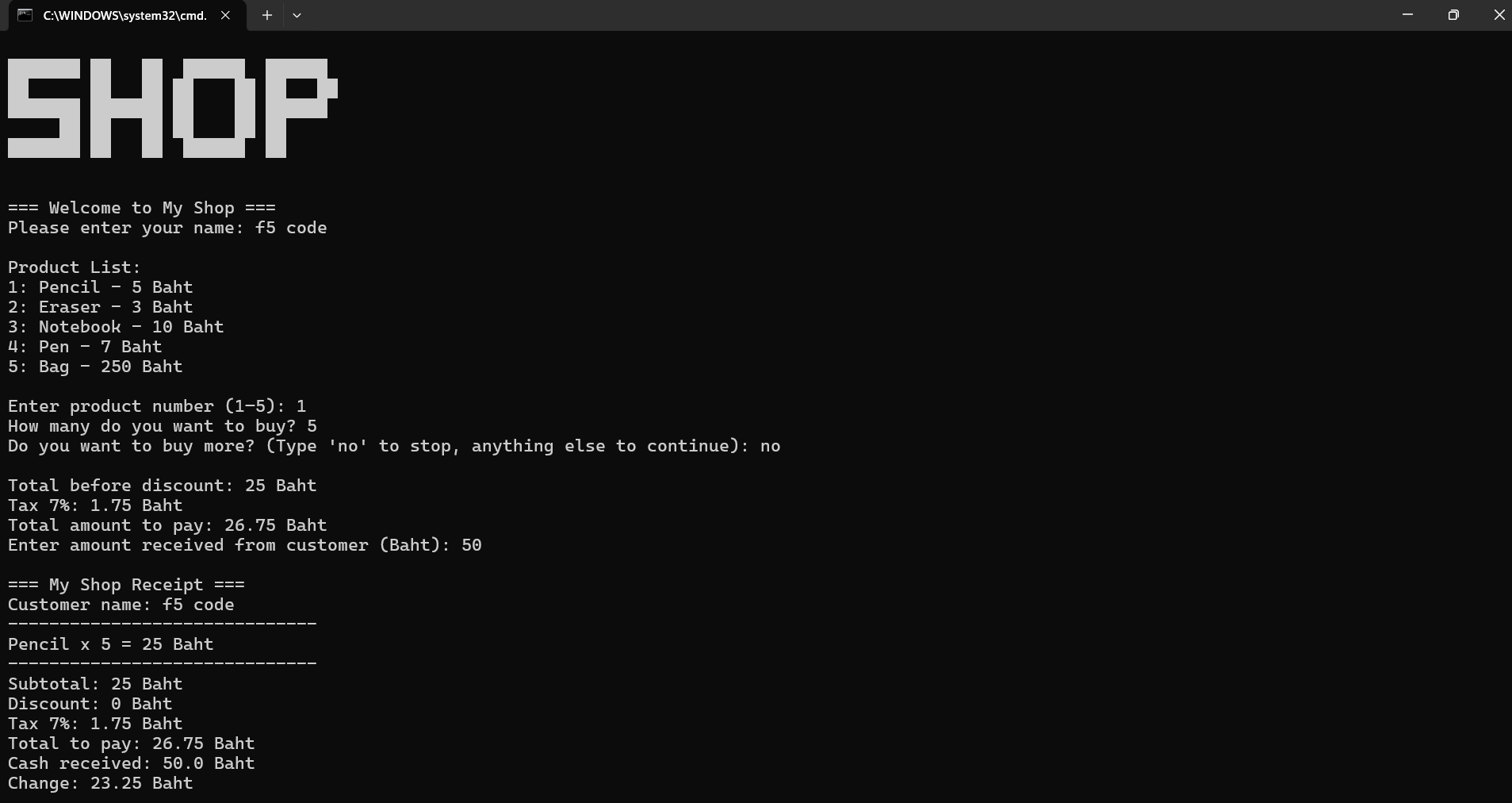 Python Example 1